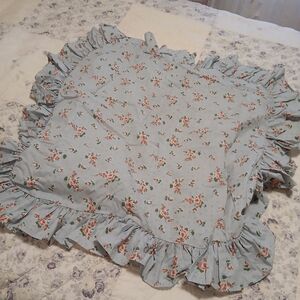 Ralph Lauren 1 Blue EURO SHAM  Floral Pillow Cover